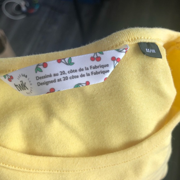 Twik Baby Yellow Tee, Organic cotton accent-ruffle tee, MEDIUM - Picture 4 of 5
